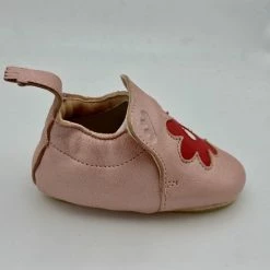 Easy Peasy BLUBLU FLEUR CHAUSSON CUIR Pantoufles / Chaussons Couleur Rose