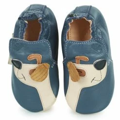 Easy Peasy MY BLUBLU CHIEN OEIL Ballerines / Babies Couleur Bleu -Pas Cher Easy Peasy Magasin 22203099 500 B